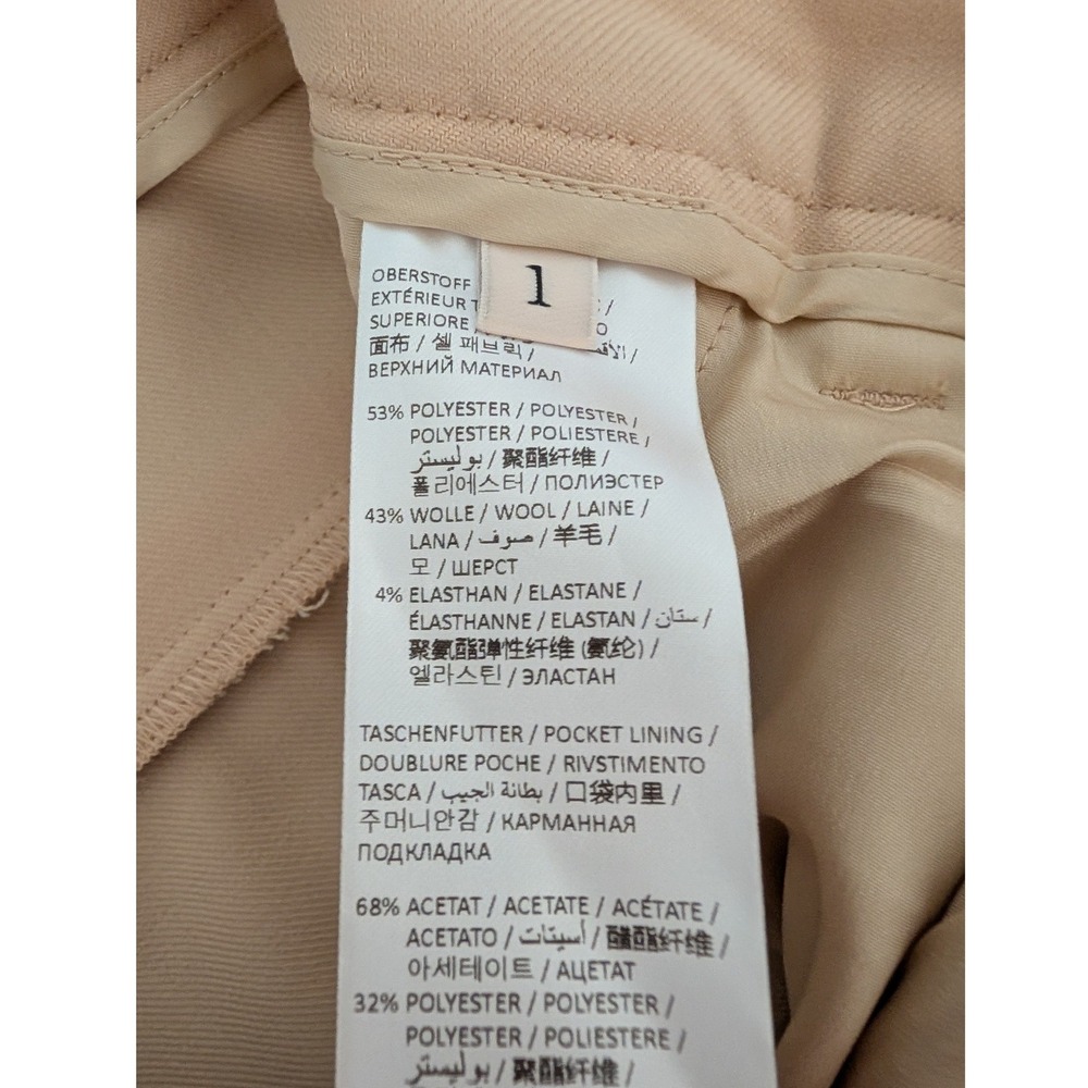 Women's Dorothee Schumacher Cream‎ Wool Blend Pleated Tapered Trousers Size XS - Picture 7 of 11
